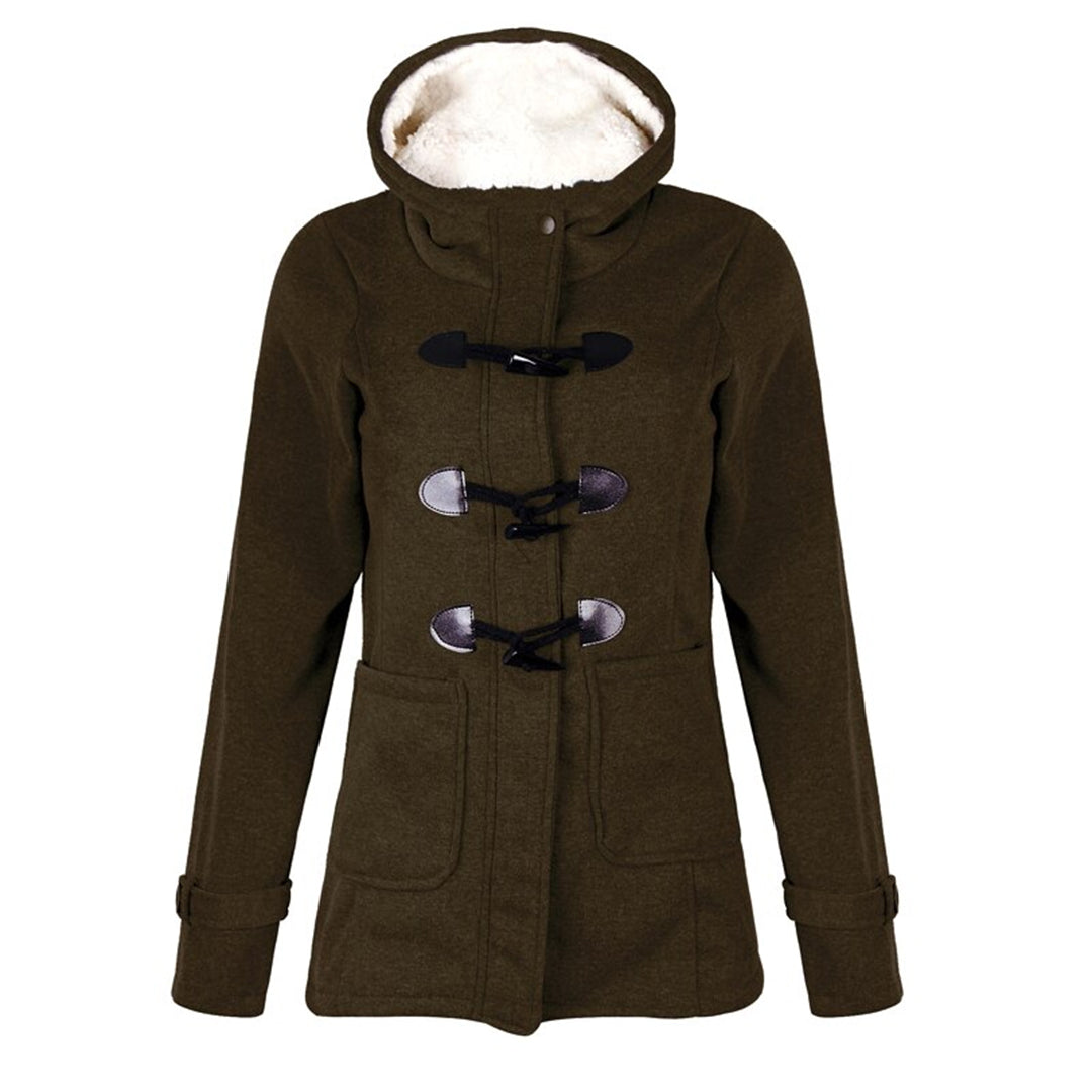Katalina Women's Long Winter Coat – Elegant, Warm with Integrated Hood & Practical Pockets 7