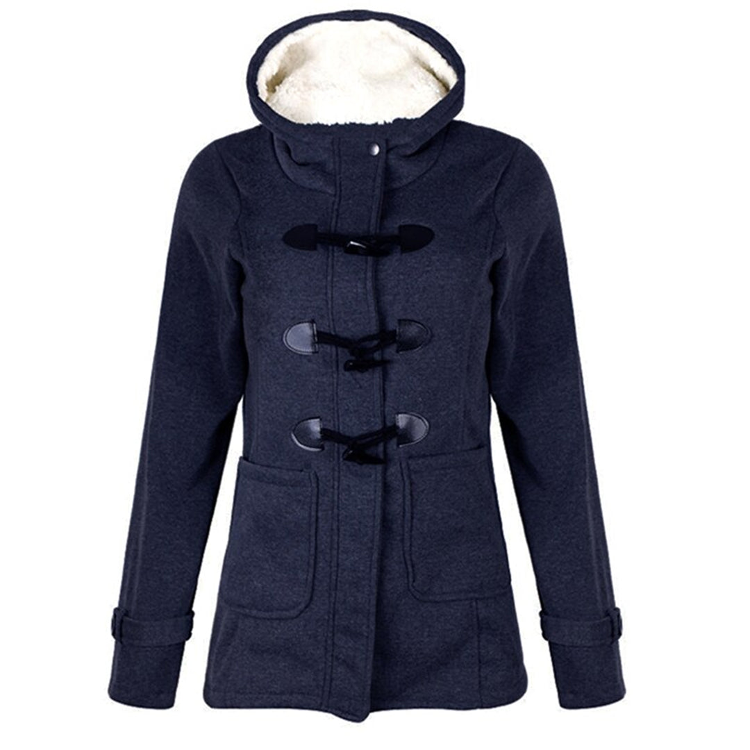 Katalina Women's Long Winter Coat – Elegant, Warm with Integrated Hood & Practical Pockets 2