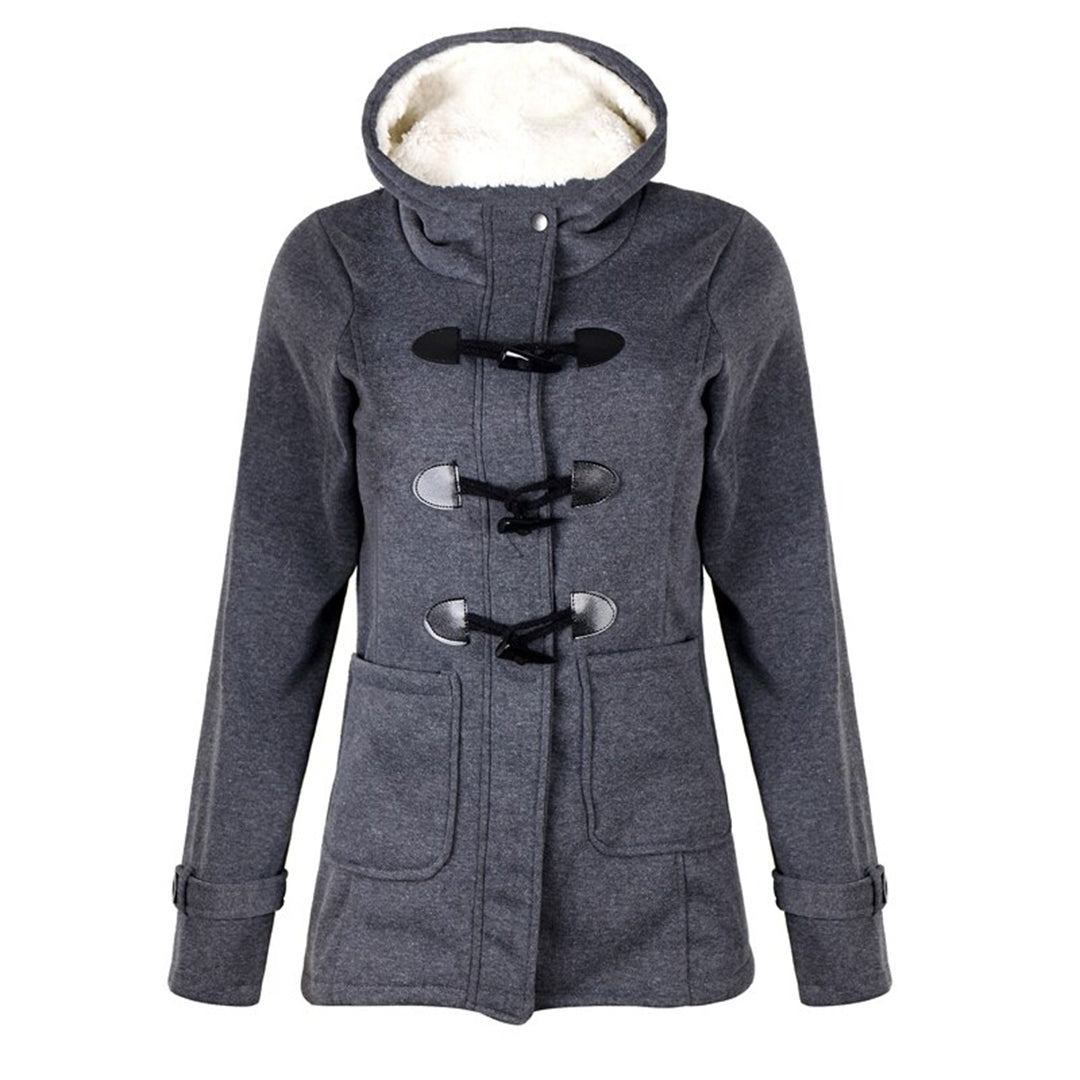 Katalina Women's Long Winter Coat – Elegant, Warm with Integrated Hood & Practical Pockets 5