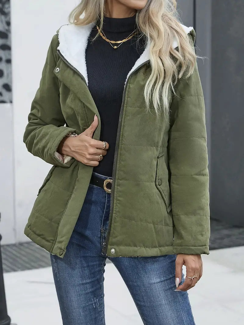 Teresa Women's Coat – Long Warm Lined Winter Coat with Elegant Finish & Fitted Cut 0