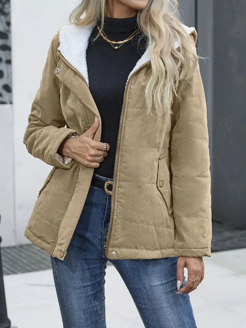 Teresa Women's Coat – Long Warm Lined Winter Coat with Elegant Finish & Fitted Cut 2