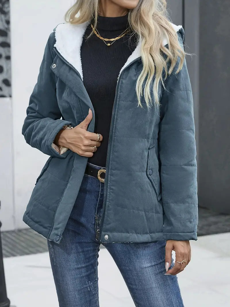 Teresa Women's Coat – Long Warm Lined Winter Coat with Elegant Finish & Fitted Cut 3