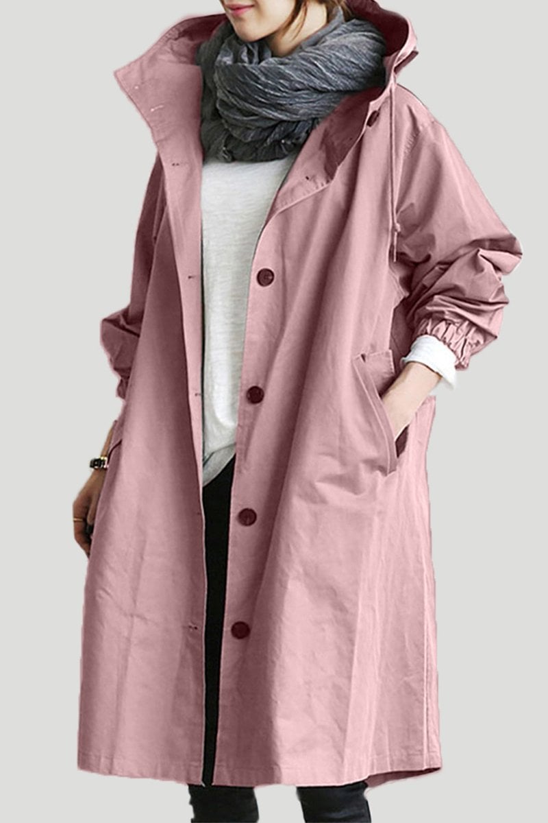 Women's Hooded Waterproof Rain Trench Coat - Lightweight, Stylish 7