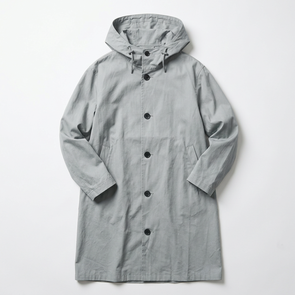 Women's Hooded Mid-Length Raincoat