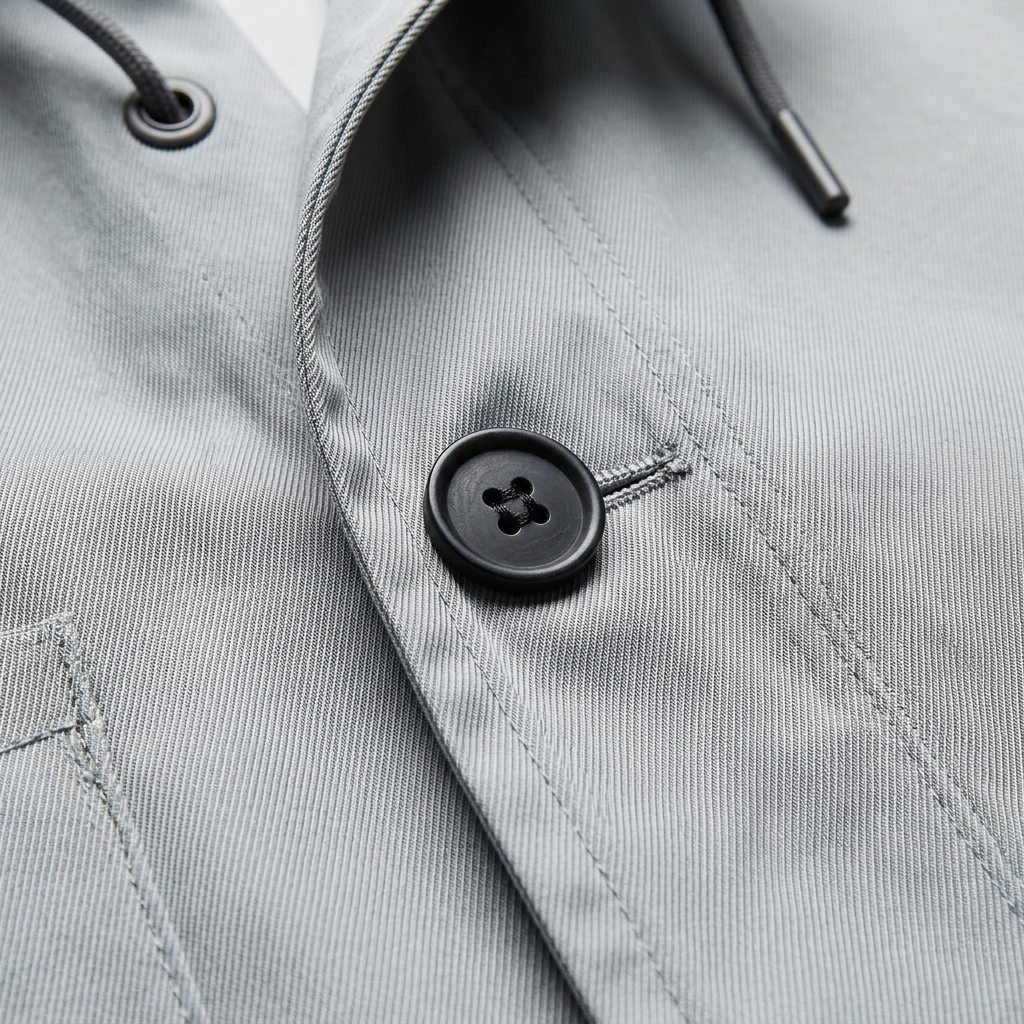 Women's Hooded Mid-Length Raincoat