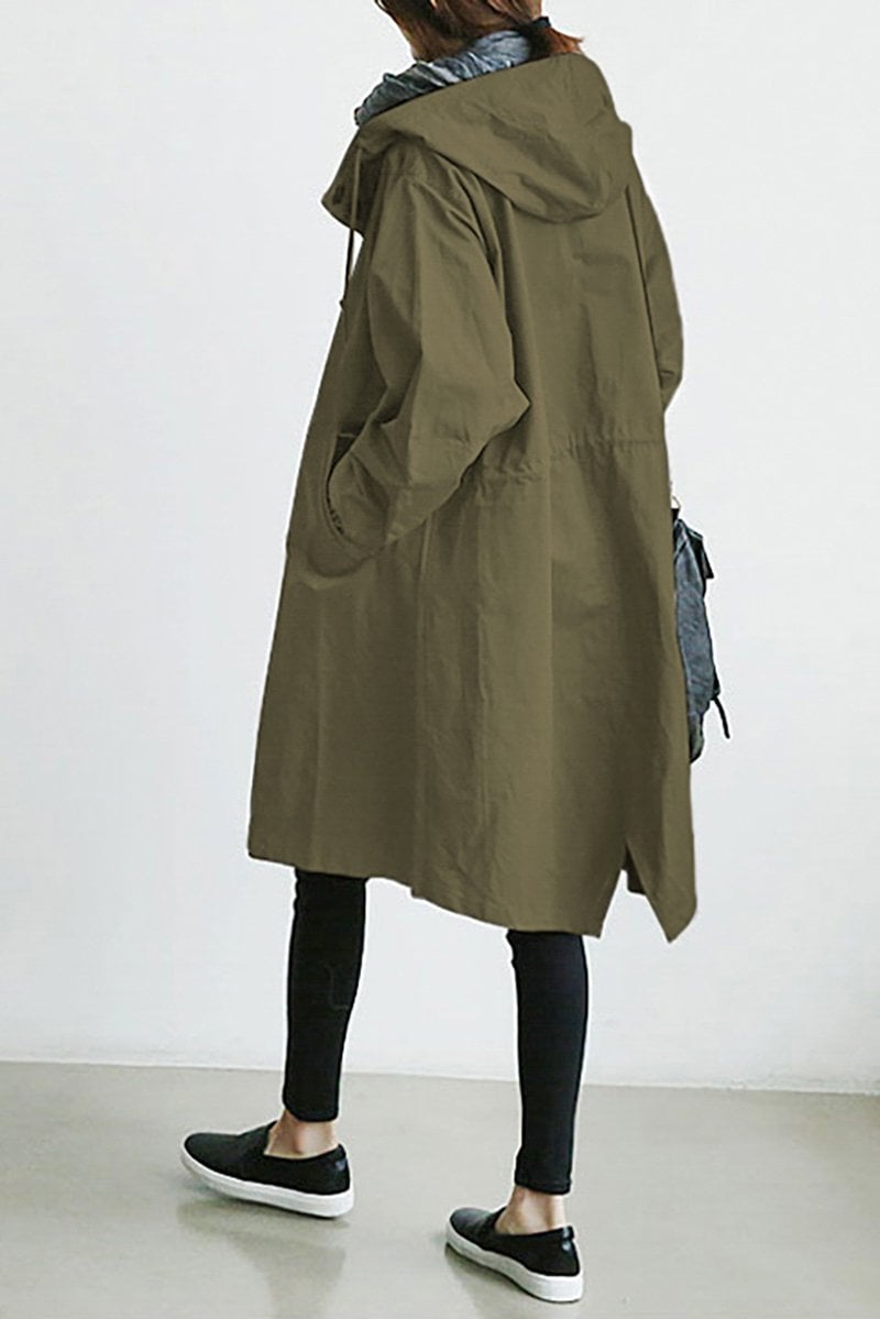 Women's Hooded Waterproof Rain Trench Coat - Lightweight, Stylish 2