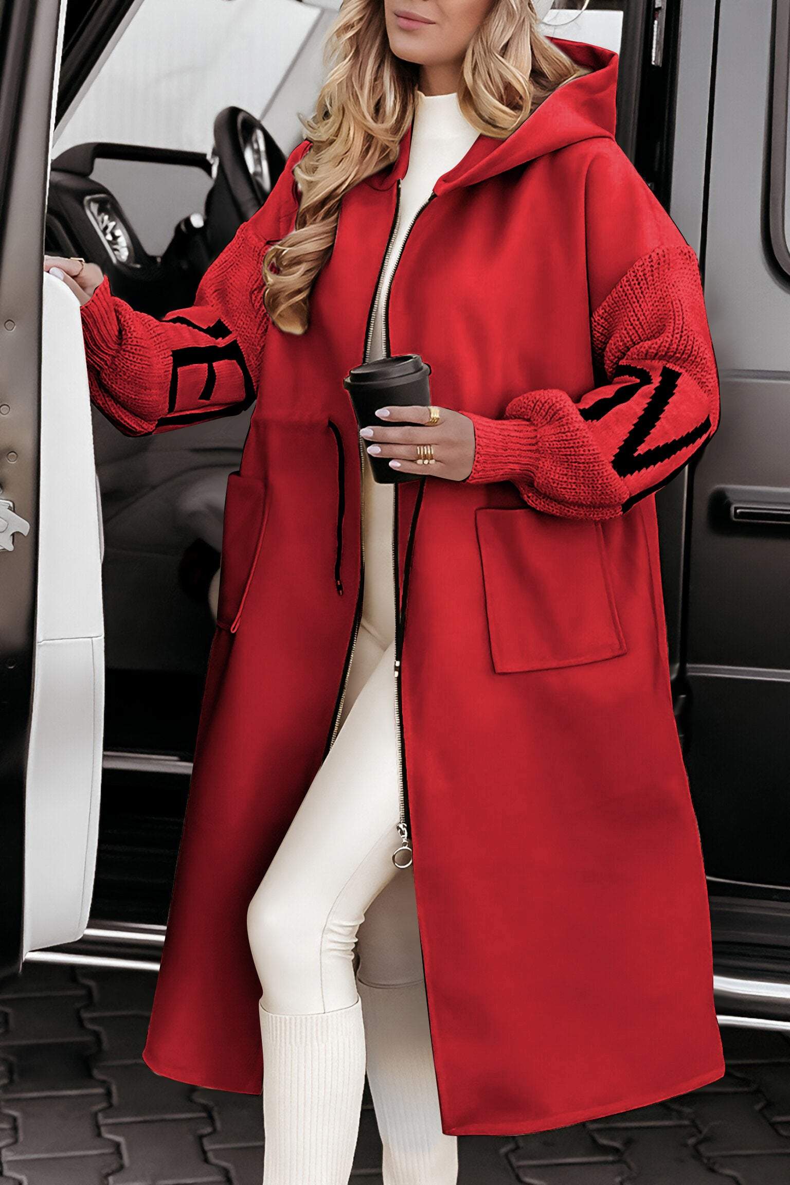 Adelaide Women's Patchwork Coat – Warm and Stylish Jacket with a Modern and Elegant Design 4