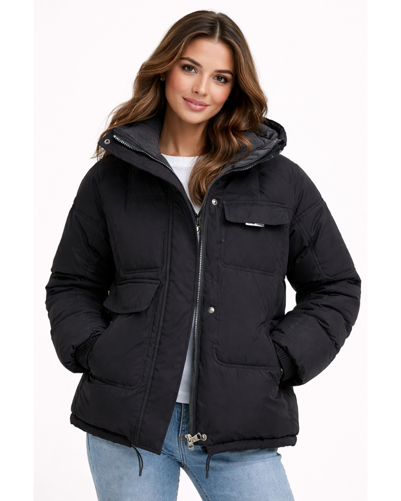 Zahra Women's Puffer Jacket with Hood – Lightweight and Warm Quilted Coat 0