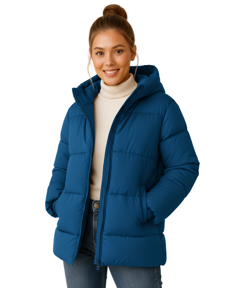 Zahra Women's Puffer Jacket with Hood – Lightweight and Warm Quilted Coat 1