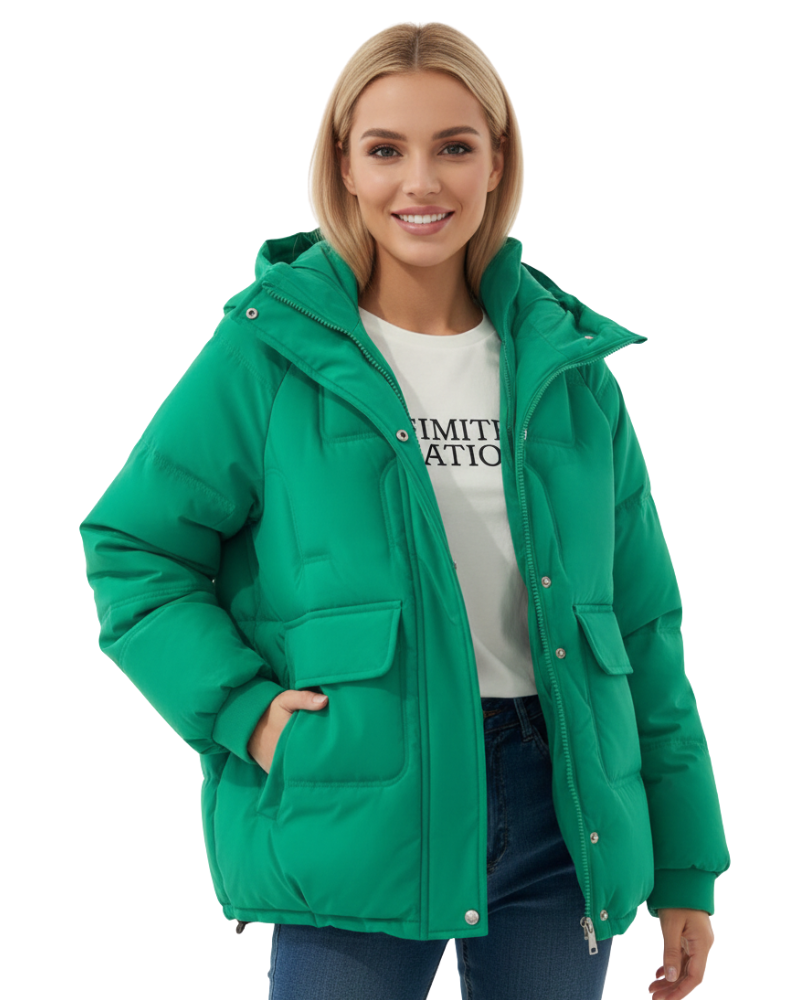 Zahra Women's Puffer Jacket with Hood – Lightweight and Warm Quilted Coat 2
