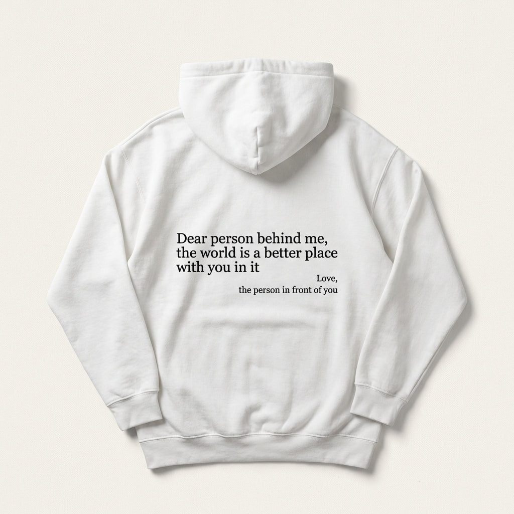 Women’s Hoodie Back Graphic Text Print Pullover Design