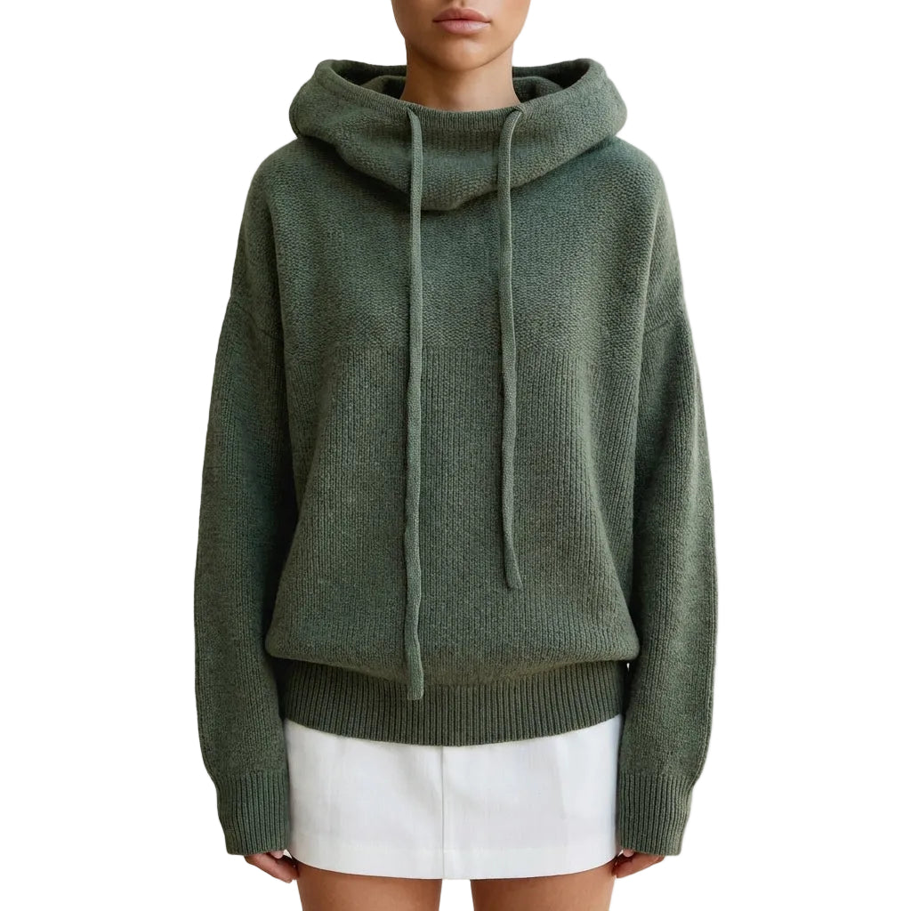 Women’s Hoodie Funnel Neck Attached Hood Design