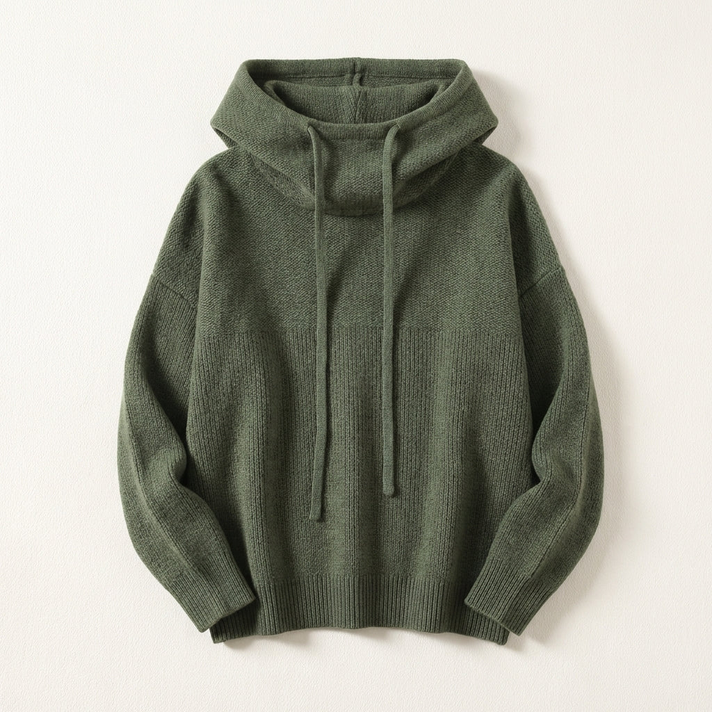 Women’s Hoodie Funnel Neck Attached Hood Design
