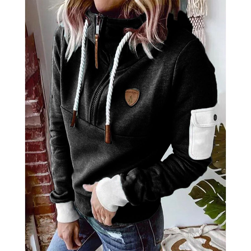 Casual Hoodie in Solid Colour - Luna 7