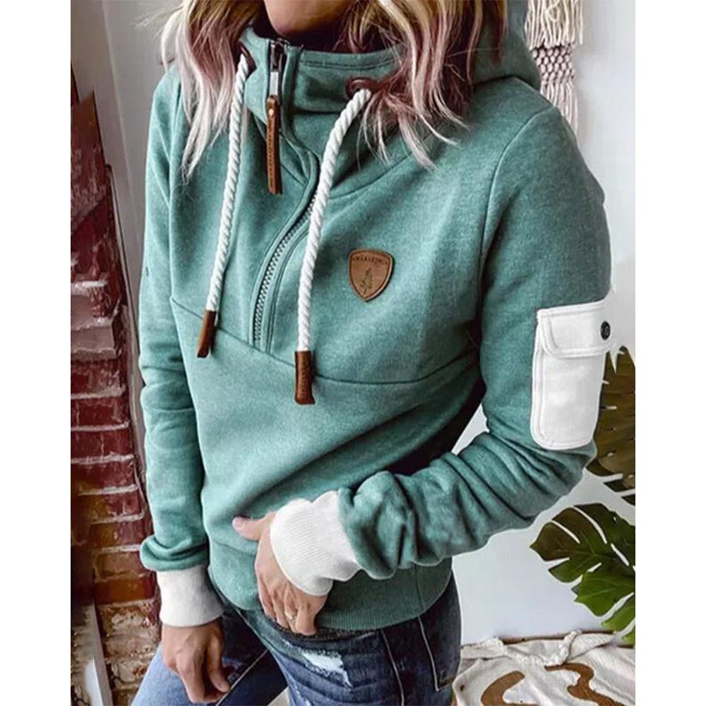 Casual Hoodie in Solid Colour - Luna 0