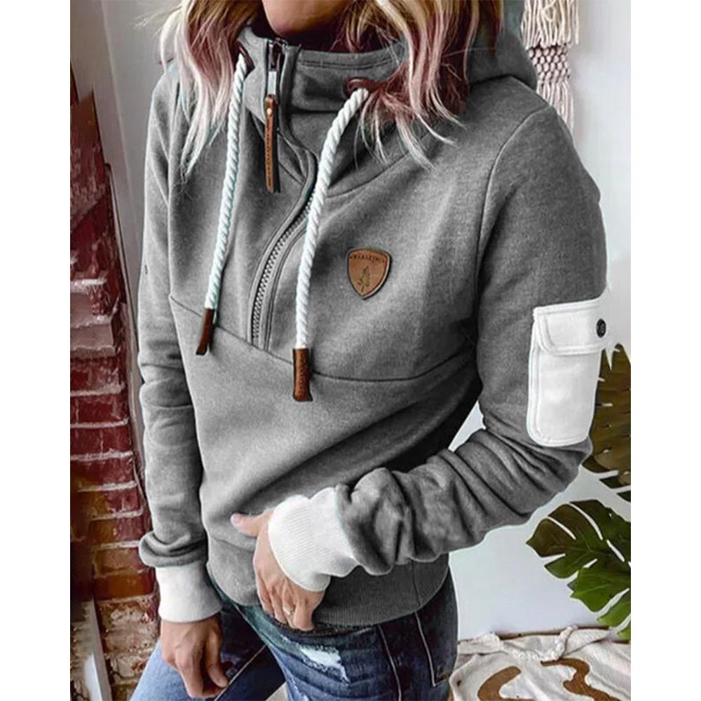 Casual Hoodie in Solid Colour - Luna 4