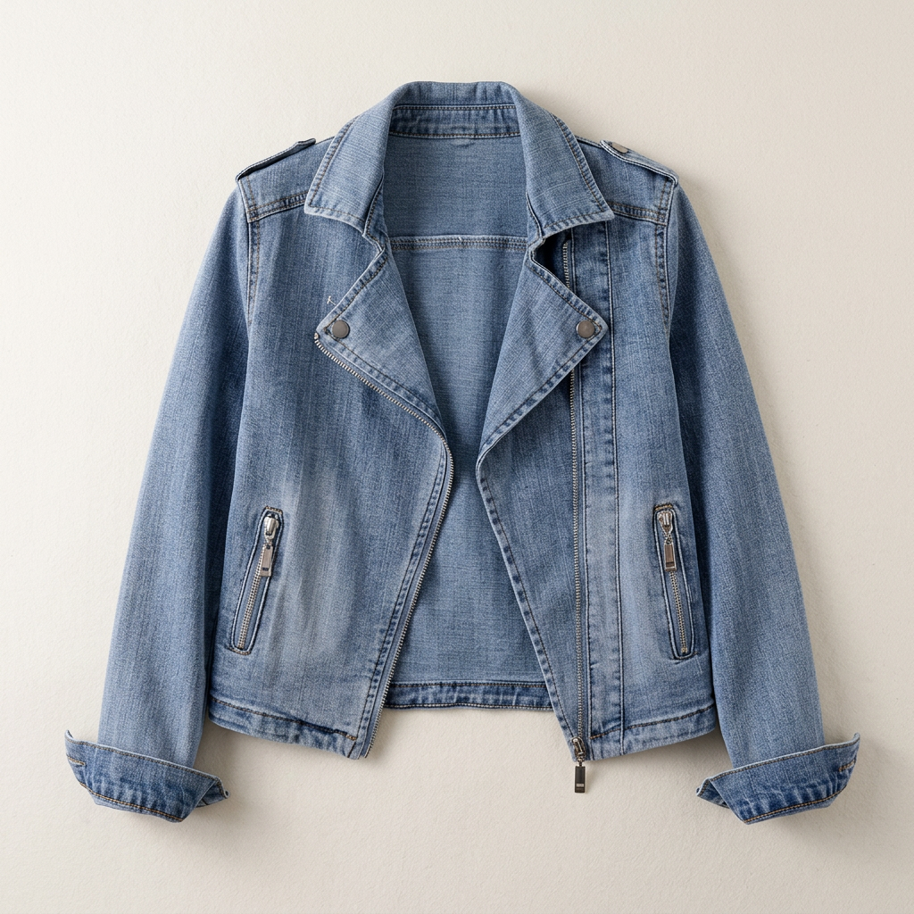 Women’s Jacket Asymmetrical Zip with Notch Lapels