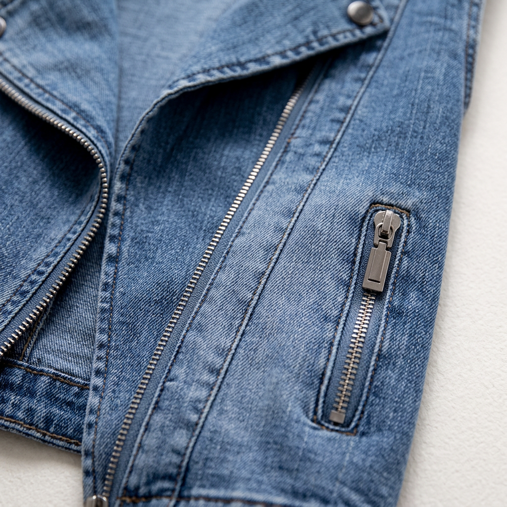 Women’s Jacket Asymmetrical Zip with Notch Lapels