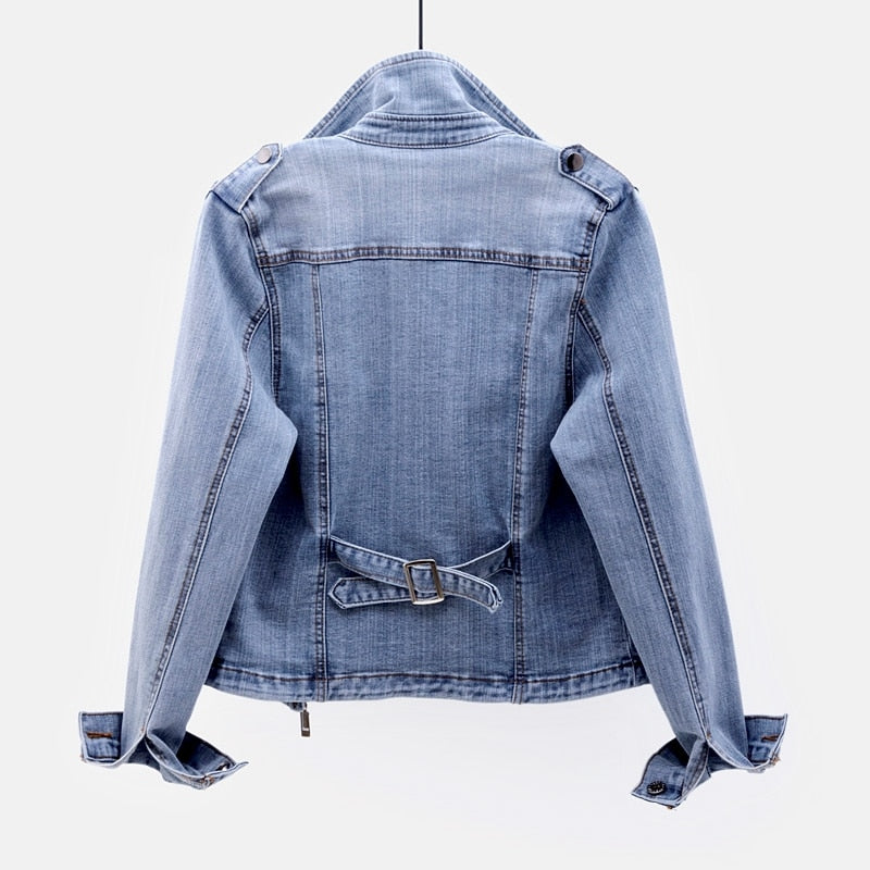 Heidi-Mode | Women's Motorcycle Denim Jacket 1