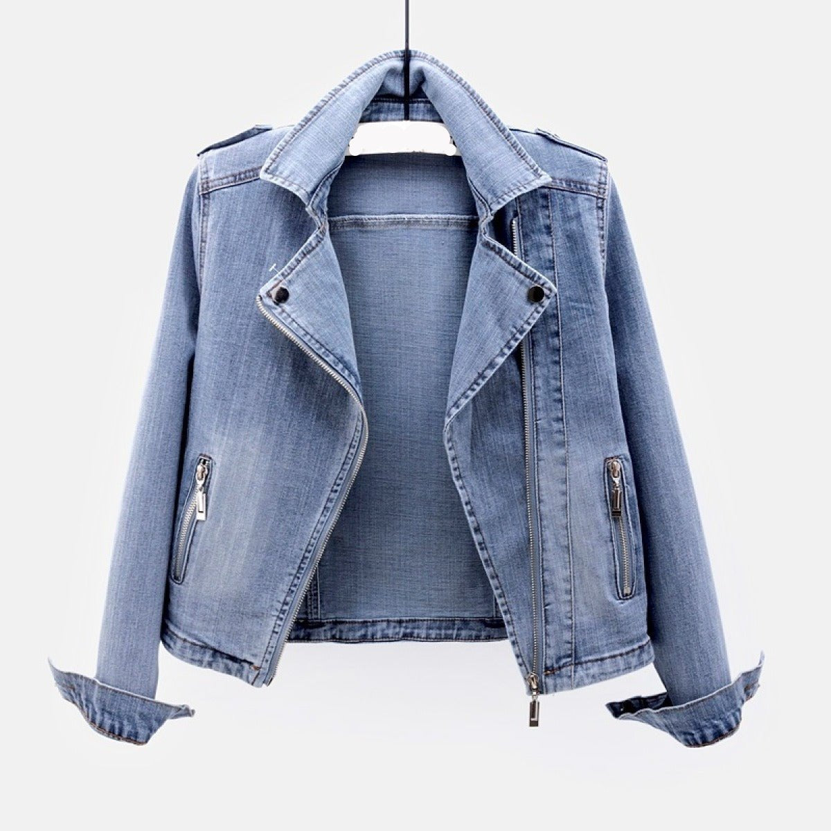 Heidi-Mode | Women's Motorcycle Denim Jacket 3