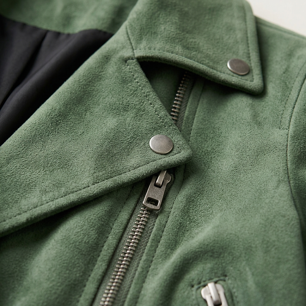 Women’s Jacket Biker Style Design and Zipper Cuffs