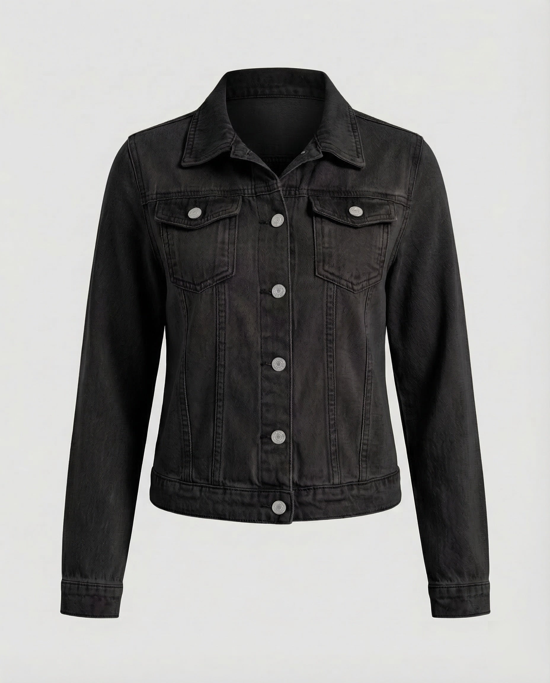 Women's fitted denim short jacket 7