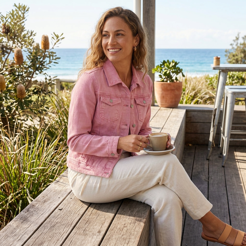Women’s Jacket Button Down Front with Flap Pockets