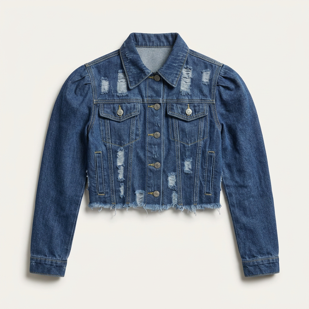 Women’s Jacket Button Down Front with Puff Sleeves