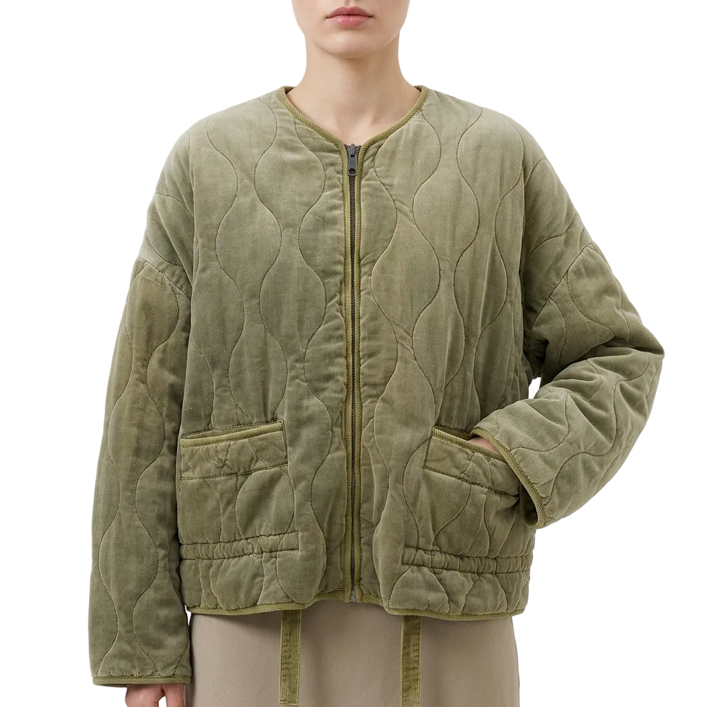 Women’s Jacket Drop Shoulders and Contrast Bound Trim