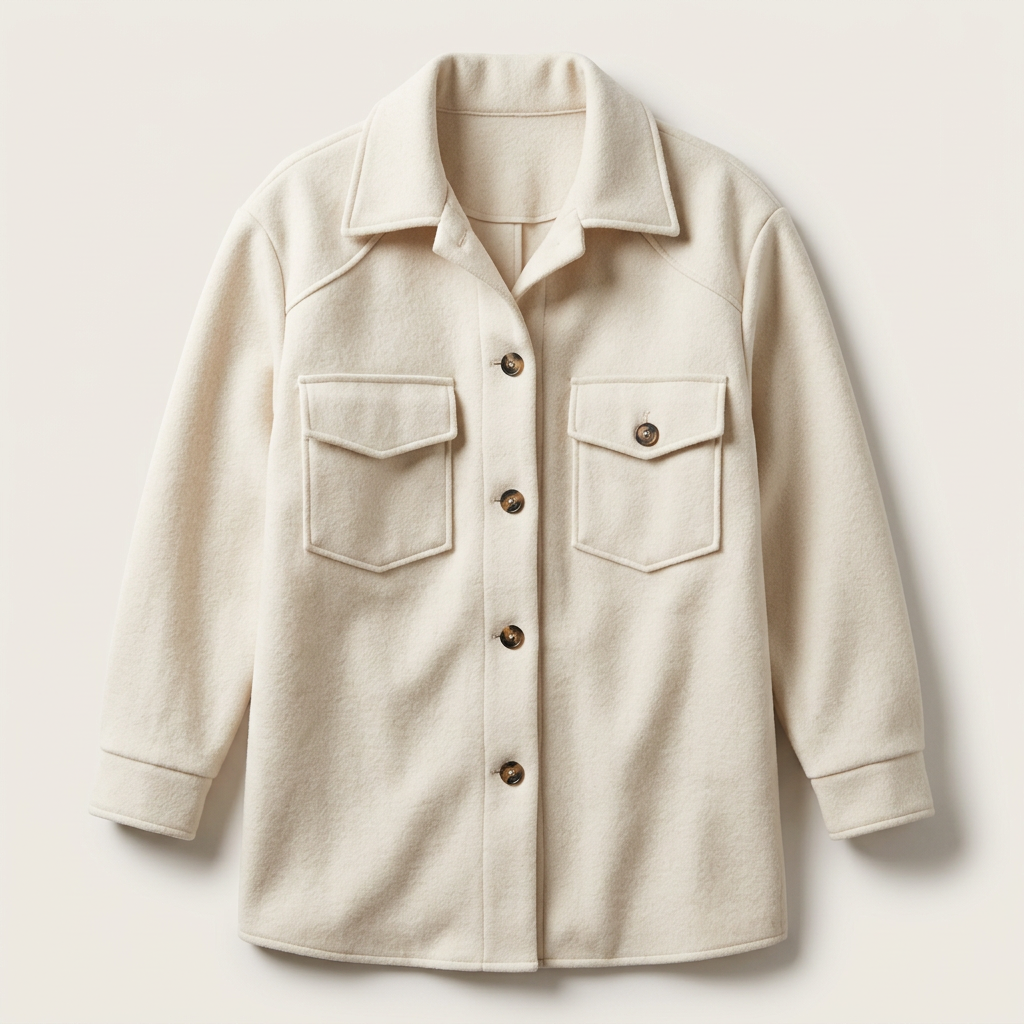 Women’s Jacket Front Button Closure with Flapped Pockets