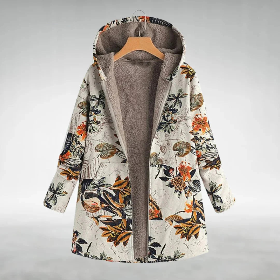 Modern Style Floral Hoodie Jacket for Women 0