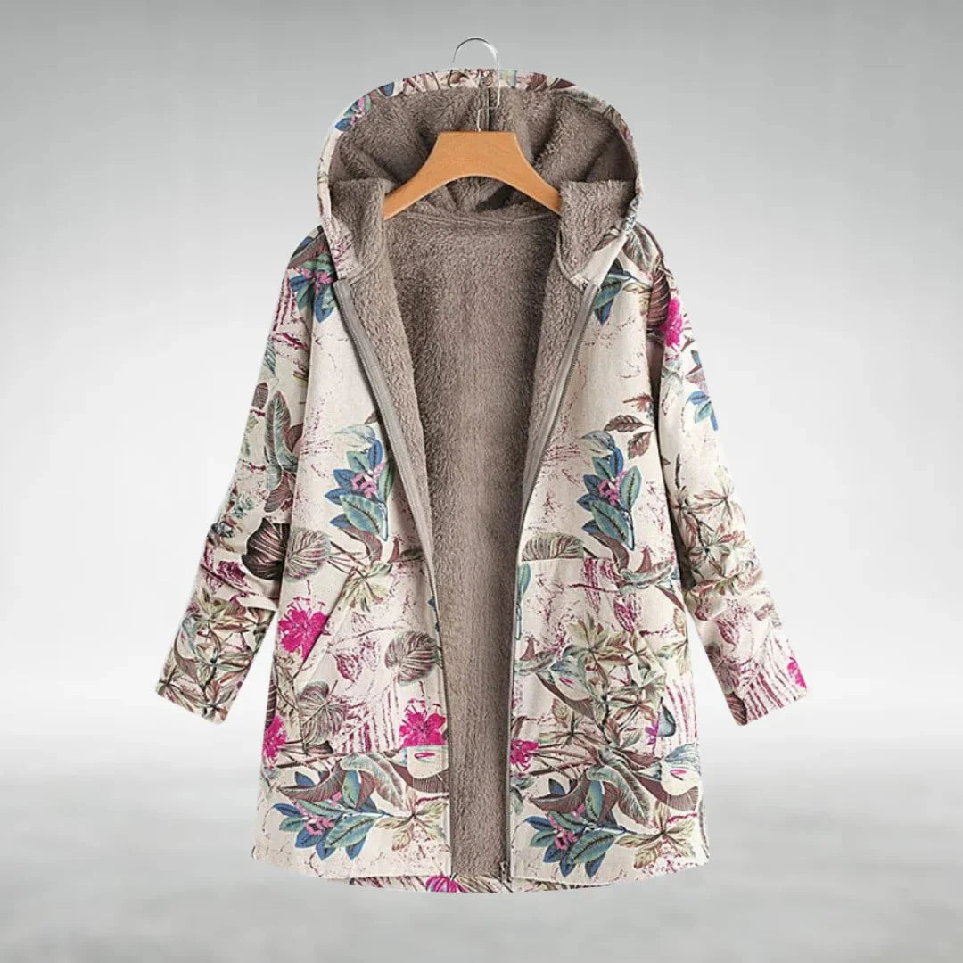 Modern Style Floral Hoodie Jacket for Women 1