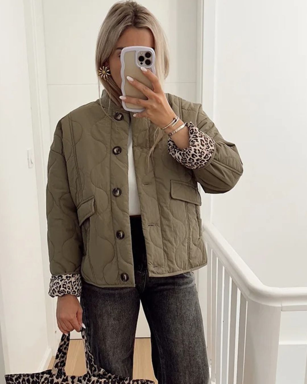 Heidi-Mode | Trendy jacket with leopard print lining 0