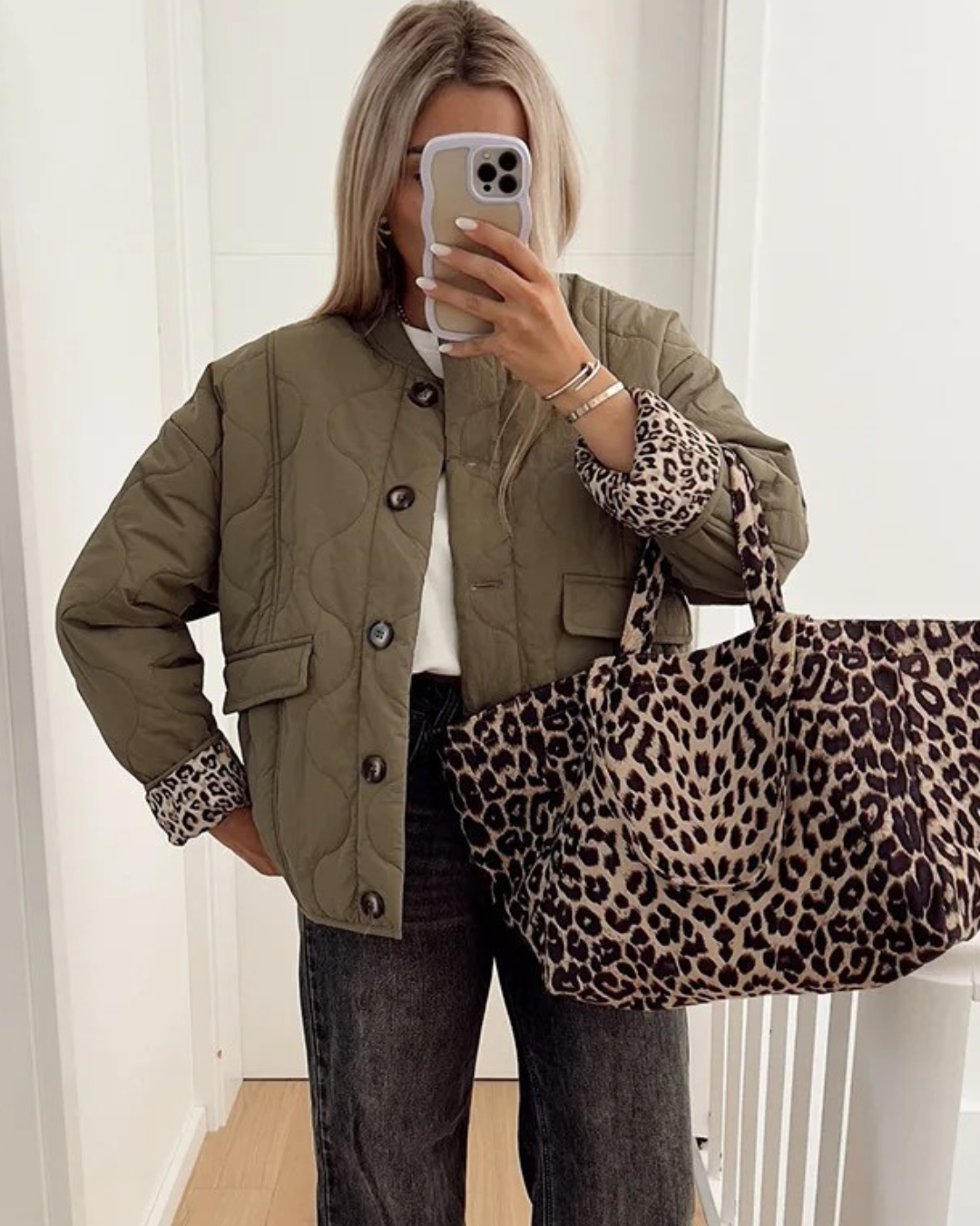 Heidi-Mode | Trendy jacket with leopard print lining 1