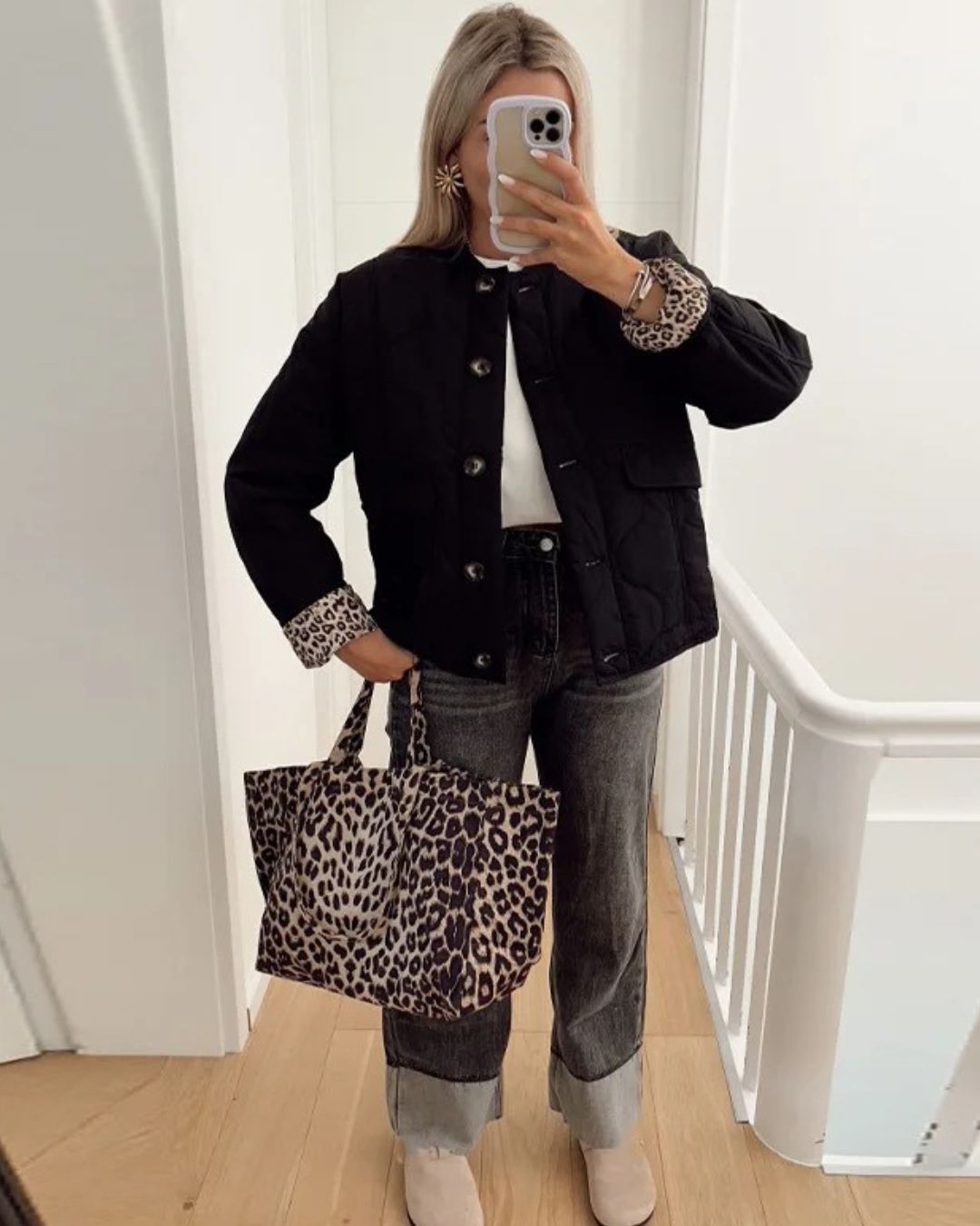 Heidi-Mode | Trendy jacket with leopard print lining 2