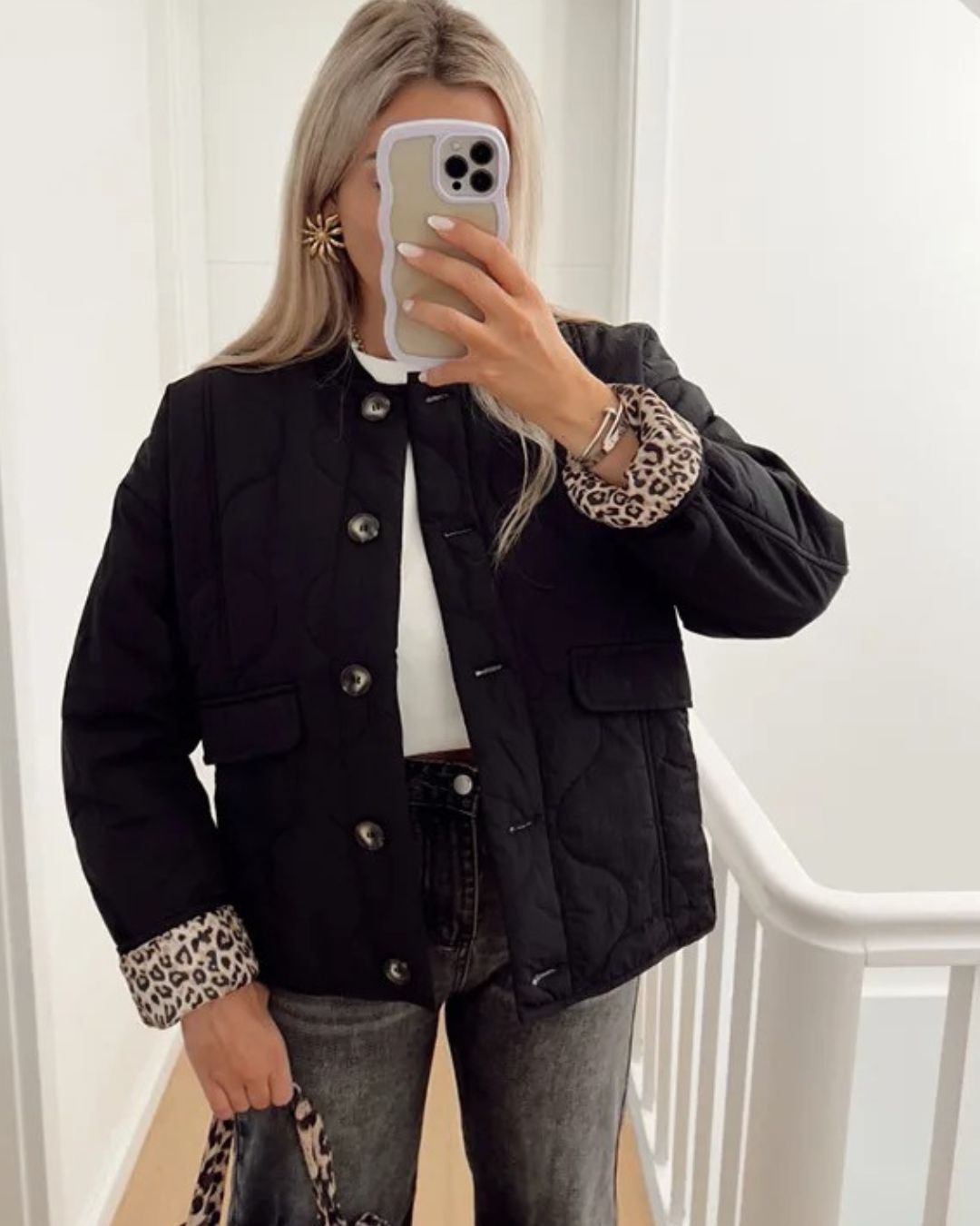 Heidi-Mode | Trendy jacket with leopard print lining 3