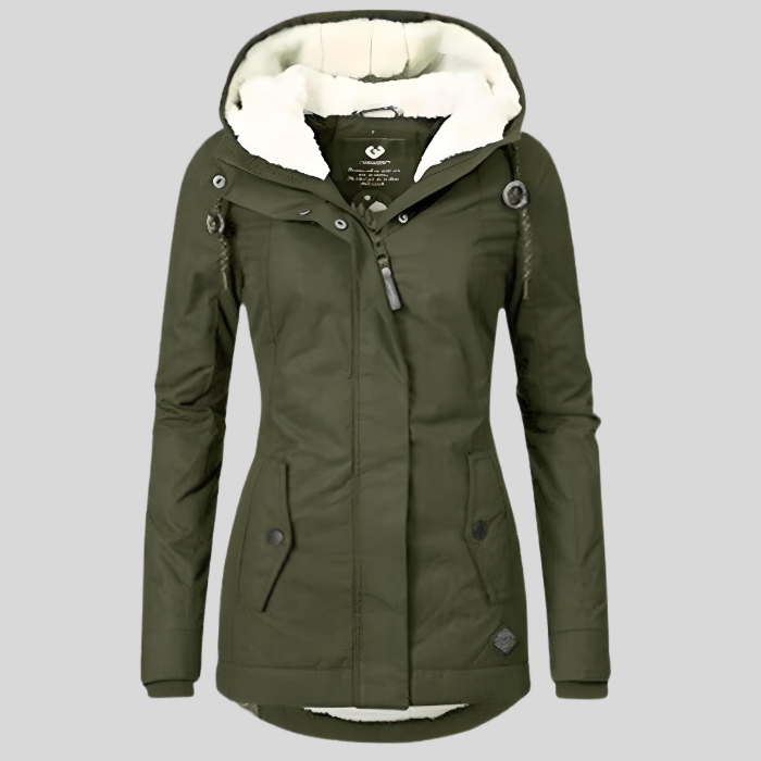 Women’s Cozy Hooded Winter Jacket with Front Zip 6
