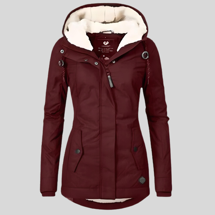 Women’s Cozy Hooded Winter Jacket with Front Zip 7