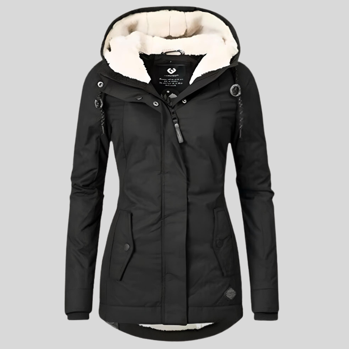 Women’s Cozy Hooded Winter Jacket with Front Zip 3