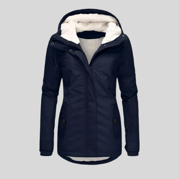 Women’s Cozy Hooded Winter Jacket with Front Zip 4