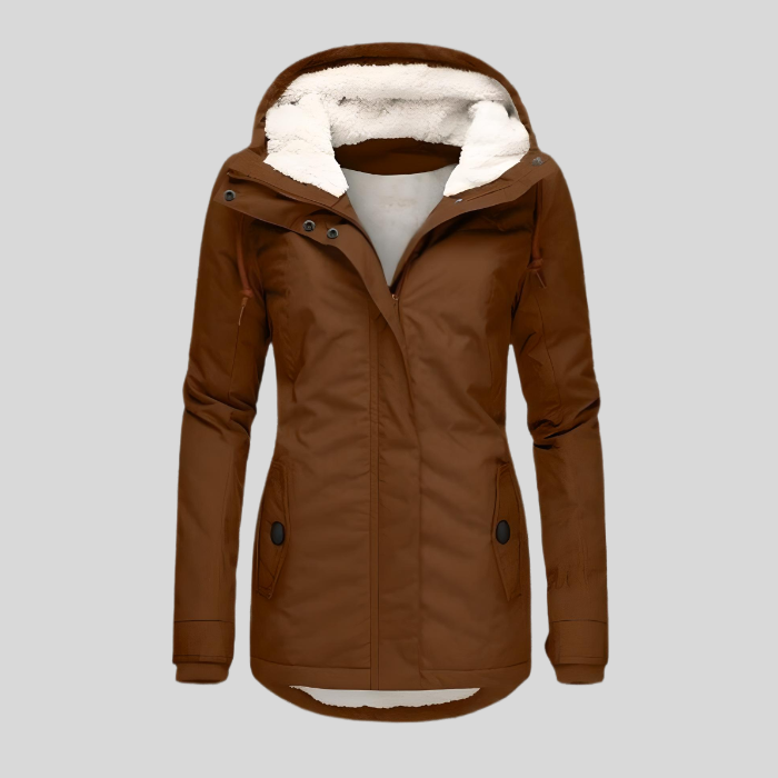 Women’s Cozy Hooded Winter Jacket with Front Zip 5
