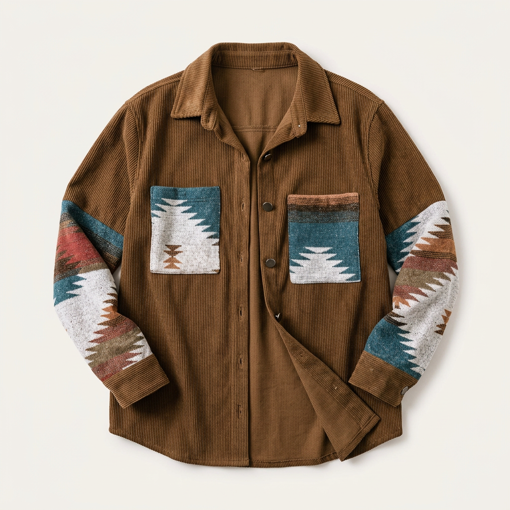 Women’s Jacket Open Front Style with Graphic Patch Details