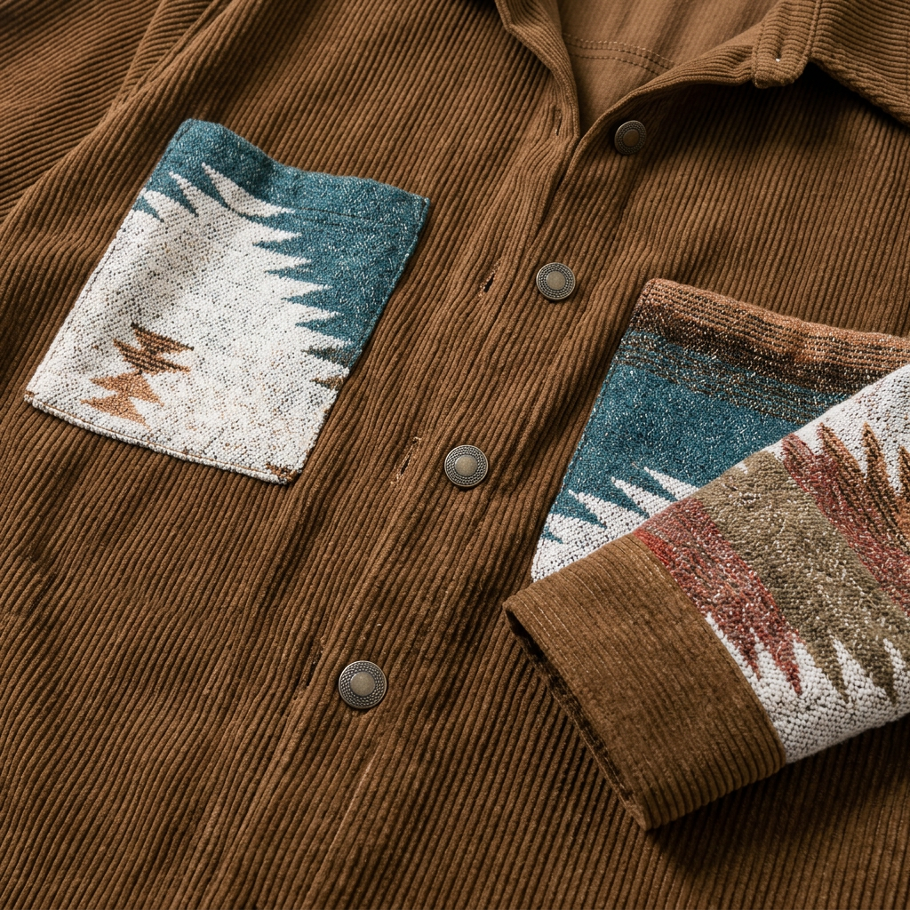 Women’s Jacket Open Front Style with Graphic Patch Details
