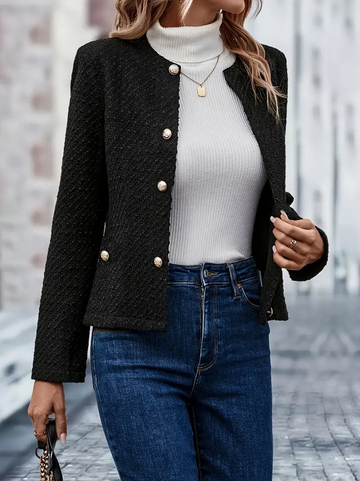 Simple single-breasted jacket 0