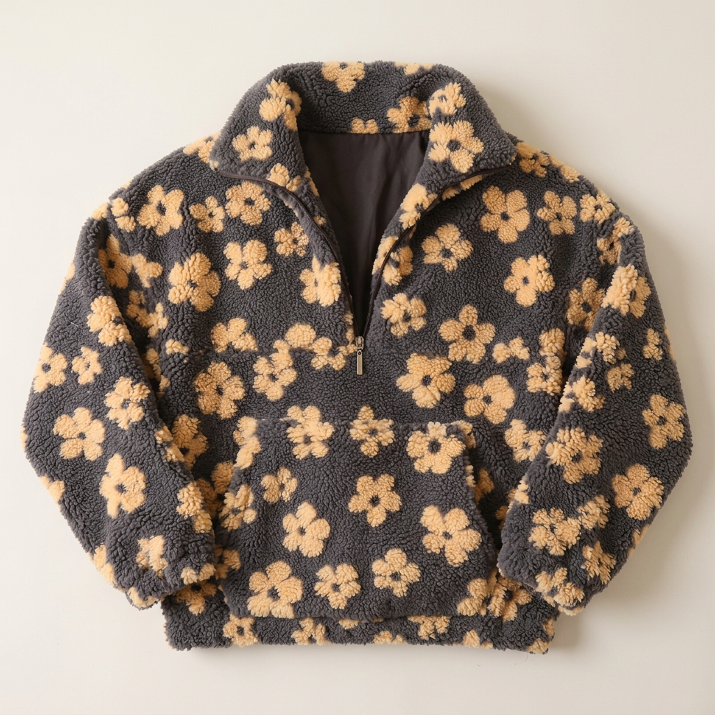 Women’s Jacket Stand Collar Half-Zip Fastener