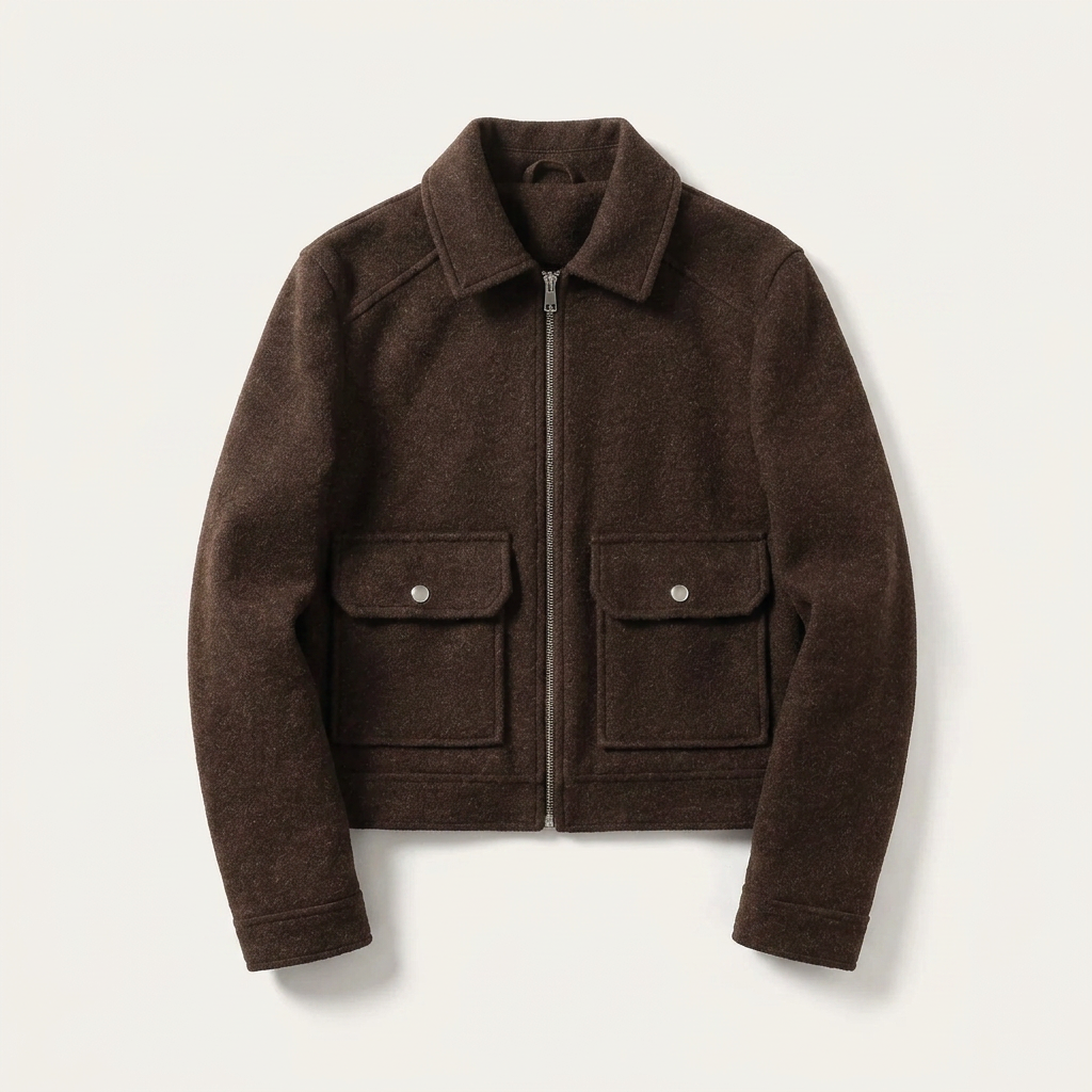 Women’s Jacket Turn-Down Collar Zipper Closure