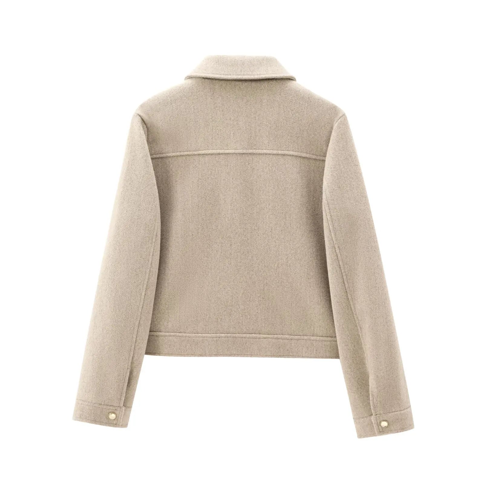 Women’s Jacket Turn-Down Collar Zipper Closure