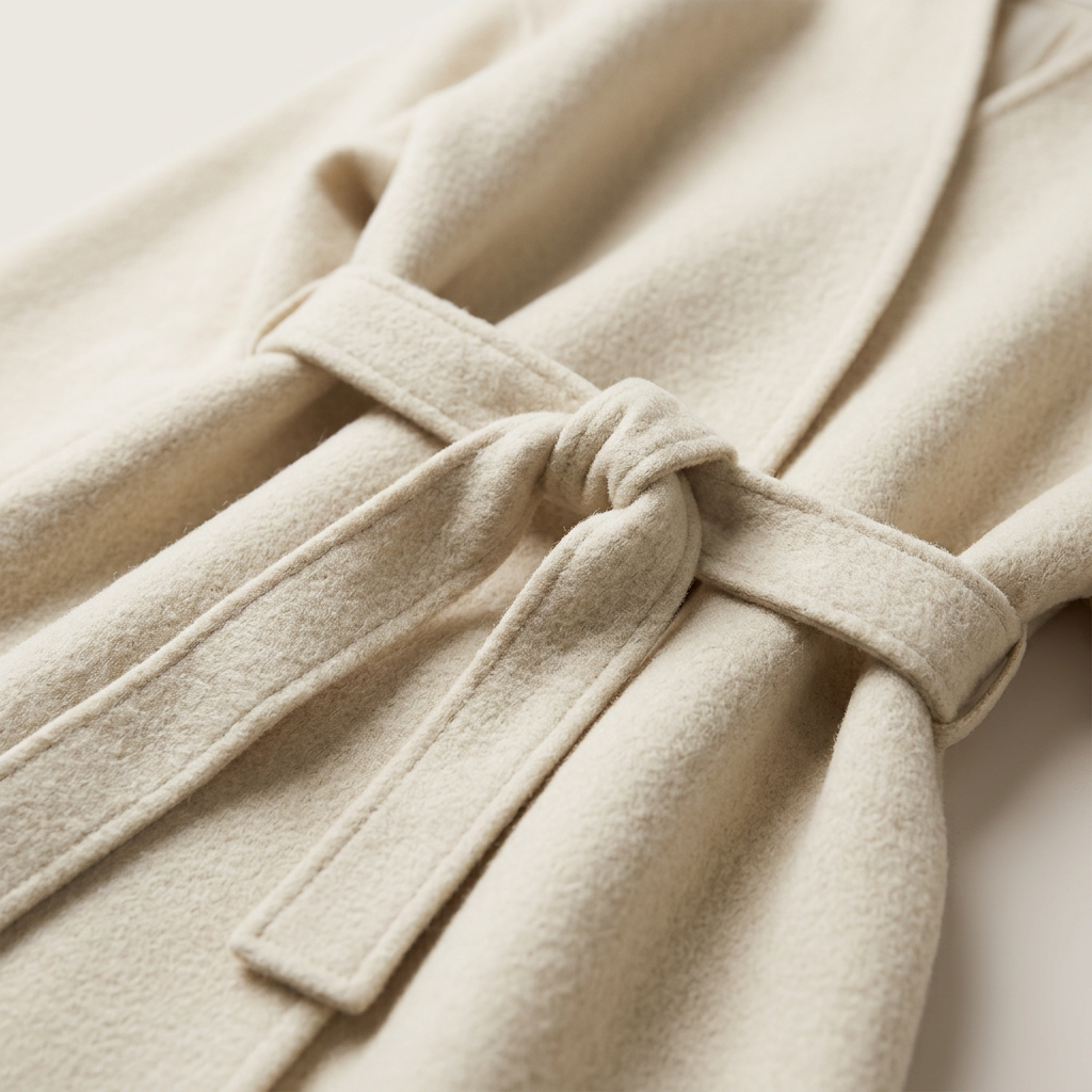 Women’s Jacket Wrap Front with Fabric Tie Belt