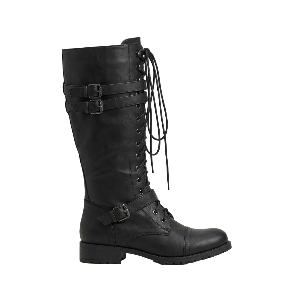 Women’s Knee High Boots with Lace Up Front