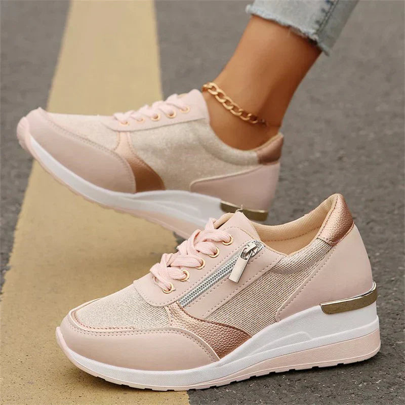 Women's Comfortable Sneakers with Side Zip, Cushioned Sole, and Modern Design 3